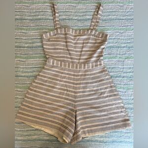Paper Crown Cream and Black Stripes One Piece